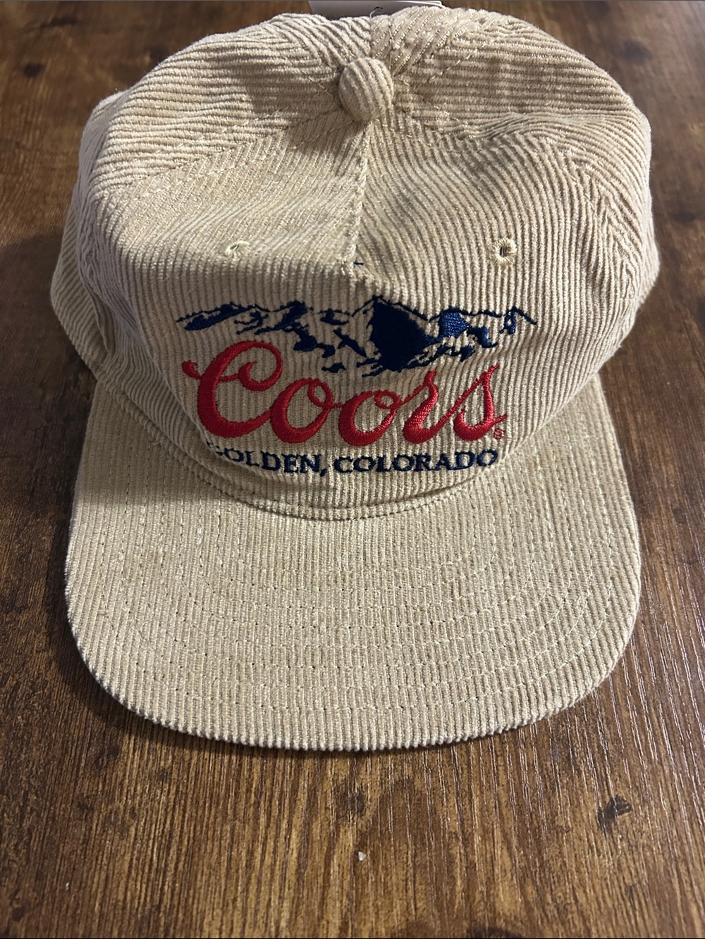 Coors Golden Colorado Beige Corduroy Baseball Cap